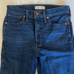 Madewell 10” high rise skinny jeans, size 27 tall